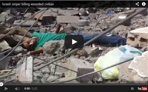 Vidéo : un sniper israélien achève un civil blessé 